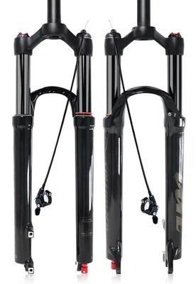 Horquilla de bicicleta de montaña ZTZ, 26 27,5 29 pulgadas MTB suspensión horquilla neumática, QR 9 mm, para XC/AM Foto 1 de 4