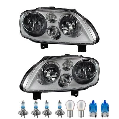 Scheinwerfer Set chrom inkl. OSRAM Lampen H7 mit Blinker für VW Touran 1T1 1T2 - Bild 1 von 4