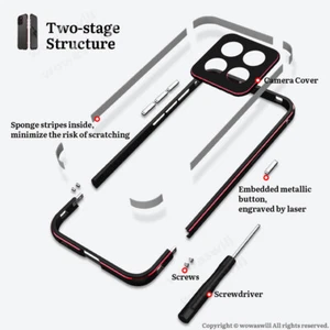 For Xiaomi Luxury Aluminum Metal Bumper Frame Screw Case - Picture 1 of 21