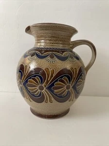 Mid Century Modern Handarbeit Pottery Pitcher Handmade in West Germany Signed - Picture 1 of 12