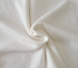 Tessuto a maglia canapa cotone biologico spugna francese da cantiere bianco sporco PFD 350GSM 7/24 - Foto 1 di 7