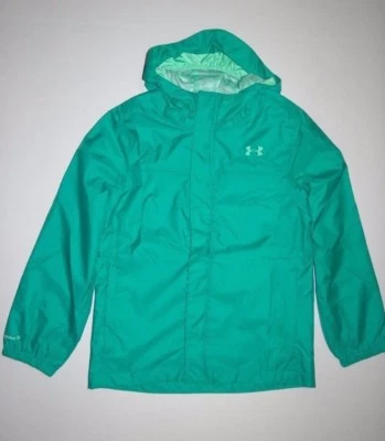 Chaqueta cortavientos Under Armour niñas jóvenes UA Bora cremallera completa mediana $75 Foto 1 de 4