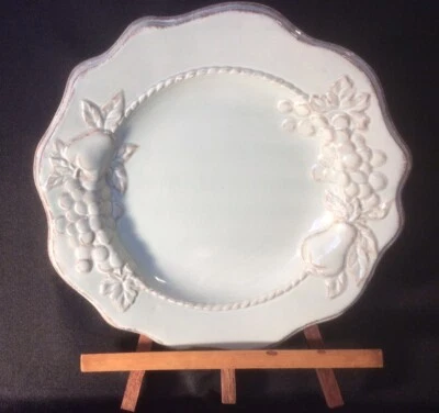 Plato de ensalada festoneado verde azul Bella Casa By Ganz  Foto 1 de 4