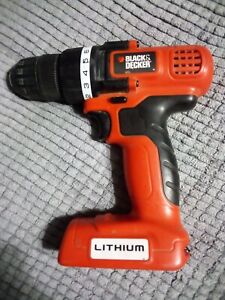 BLACK AND DECKER LDX172 CORDLESS DRILL 7.2V LITHIUM BATTERY NO CHARGER