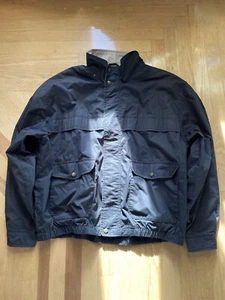 Vintage 90s Trader Bay Windbreaker Jacket Black Size XL - Picture 1 of 6