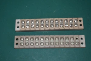 Lote de dos tiras terminales de tornillo tipo NOS HH Smith con 12 contactos por lado - Imagen 1 de 3