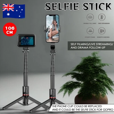 Selfie Stick Tripod Phone/Desktop/Live Stand Holder w/Remote For iPhone/Samsung - image 1 of 4