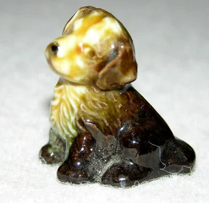 Keramik Hund Figur 1-1/2" hoch x 1-1/4" lang x 1" breit aus den 90er Jahren - Bild 1 von 9