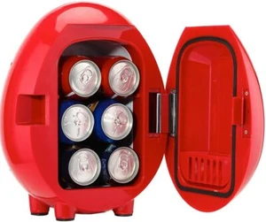 Smad Portable Mini Fridge Personal 6-Can Beverage Refrigerator Car Cooler/Warmer - Picture 1 of 8