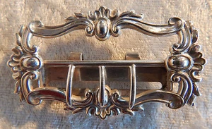 GEORGE SHIEBLER ANTIQUE ART NOUVEAU STERLING SILVER BELT BUCKLE - Picture 1 of 4