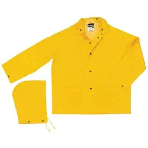 1-200J strapazierfähiger wasserdichter klassischer PVC REGENMANTEL JACKE mit Kapuze 4XLARGE - Bild 1 von 2