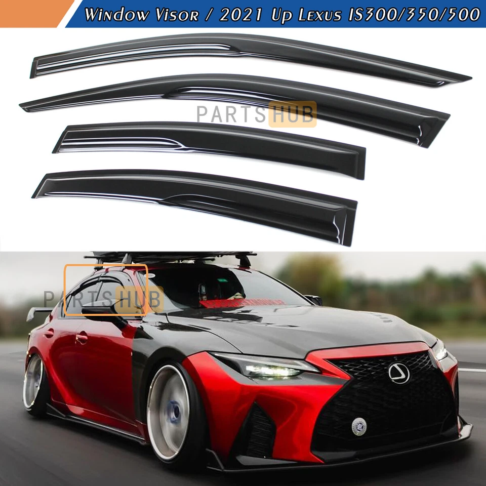 For 2021-2025 Lexus IS300 IS350 Mugen Style Window Visors Rain Guards Deflectors - Image 1 of 4