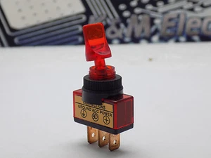 1x ASW-14D 3P SPST Led Car Auto Toggle Switch On-Off 12V DC 20A Red - Picture 1 of 3
