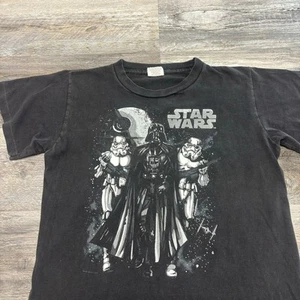 Vintage 90s Star Wars Darth Vader Black Boys XL Single Stitch T-Shirt USA Made - Picture 1 of 10