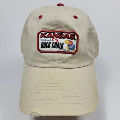 Gorra auténtica vintage Kansas Jayhawks ajustada 1998 Zephyr talla grande bronceada Y2K Foto 1 de 4