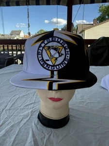 Brand New NHL Pittsburgh Penguins snapback hat Mitchell & Ness Shockwave - Picture 1 of 5
