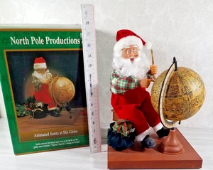 GRANDEUR NOEL Collector's Edition ANIMATED MUSICAL SANTA w/WORLD GLOBE in Box - Bild 1 von 8