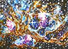 ACEO NGC 6357 Nebula "Winter Wonderland" Acrylic on Paper Galaxy Outer Space