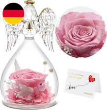 Yamonic Ewige Rose Mit Engel Figur,Geschenke Für Mama,Oma Geschenk Weihnachten,F