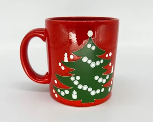 VTG. Waechtersbach Red CHRISTMAS TREE Mug West Germany Ceramic Coffee Tea Cup - Picture 1 of 4