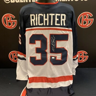 Mike Richter Signed Team USA New York Rangers Autographed Jersey Steiner CX COA - Image 1 of 3