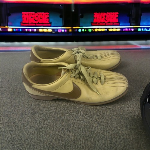Vintage Nike Bowling Shoes Mens Size 10.5 Tan Beige Brown Vintage 1980