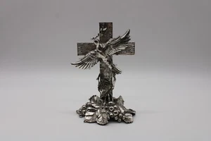 Retired Arthur Court Standing Cross w Dove - Isaiah 2:5 on Back - Signed - 7" T - Picture 1 of 10