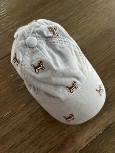 Janie And Jack Ball Cap Dog Puppy Blue 0-3M Baby Boy - Picture 1 of 2