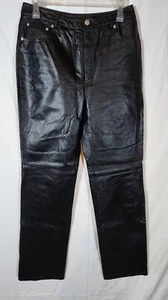 newport news Easy Style Black Leather Pants Size 8T - Picture 1 of 2