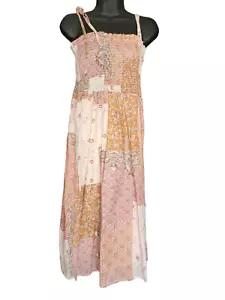 Vestido de sol largo de verano con patrones florales ligeros de moda para mujer talla grande L - Imagen 1 de 2