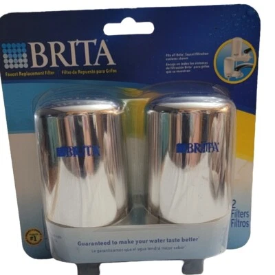 Brita On-Tap Faucet Water Filter Chrome  2 Pack Count Fits Model FF-100 OPFF-100 - Image 1 of 3