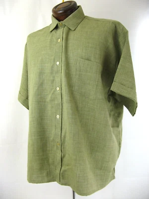Maya Real Button Front Shirt Men's Size 46 Made in Mexico 1 Pocket - Image 1 of 4