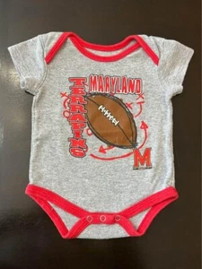 University Of Maryland Terrapins - Baby Body Suit - Size 0-3 Months - Unisex - Picture 1 of 2