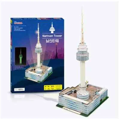 Scholar Korea Namsan Tower Building Model Seoul Tower Luminous 3D Puzzle Making - Image 1 of 4