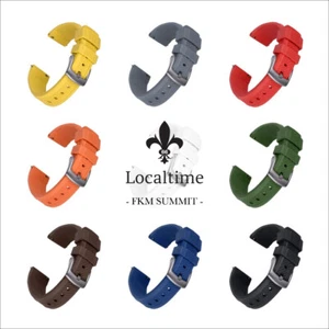 Premium FKM SUMMIT Sport Dive Watch Strap With Quick Release 9 Colours 20mm-22mm - Picture 1 of 83