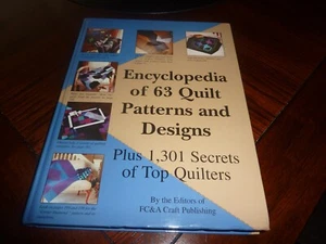 USED QUILTING BOOK "Encyclopedia of 63 Quilt Patterns and Designs" - Picture 1 of 9