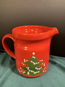 Waechtersbach Christmas Tree 32 oz Pitcher 5.75" Made in West Germany Red - Picture 1 of 5