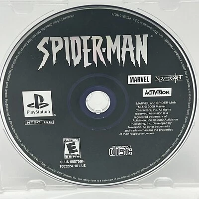 Spider-Man (PS1, 2000) Disc Only Tested Working Marvel Superhero Video Game - Image 1 of 4