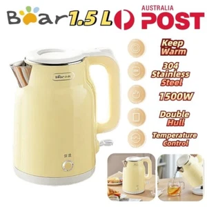 BEAR Electric Kettle Water Boil Home Kitchen Water Jug Pot 304 Stainless Steel - Picture 1 of 11