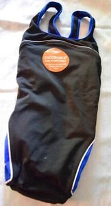 Vintage Stock Speedo Endurance 22 Youth Black Blue Swimsuit #8583 - Picture 1 of 8