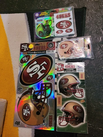 San Francisco 49ers sticker decal lot helmet,logo holographic NEW Cover