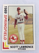 1989 Springfield Cardinals-Midwest League-BEST Baseball Card-Scott Lawrence