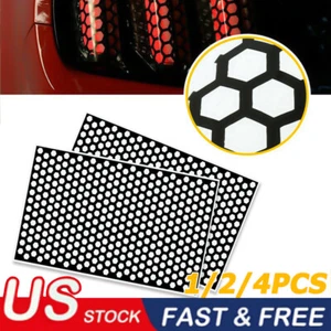 Car Rear Tail Light Cover Black Honeycomb Sticker Tail-lamp Decal Accessories - Picture 1 of 15