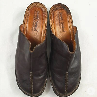 Zapatos cómodos para mujer Josef Seibel de cuero sin cordones zueco talla 9,5 de EE. UU. Foto 1 de 4