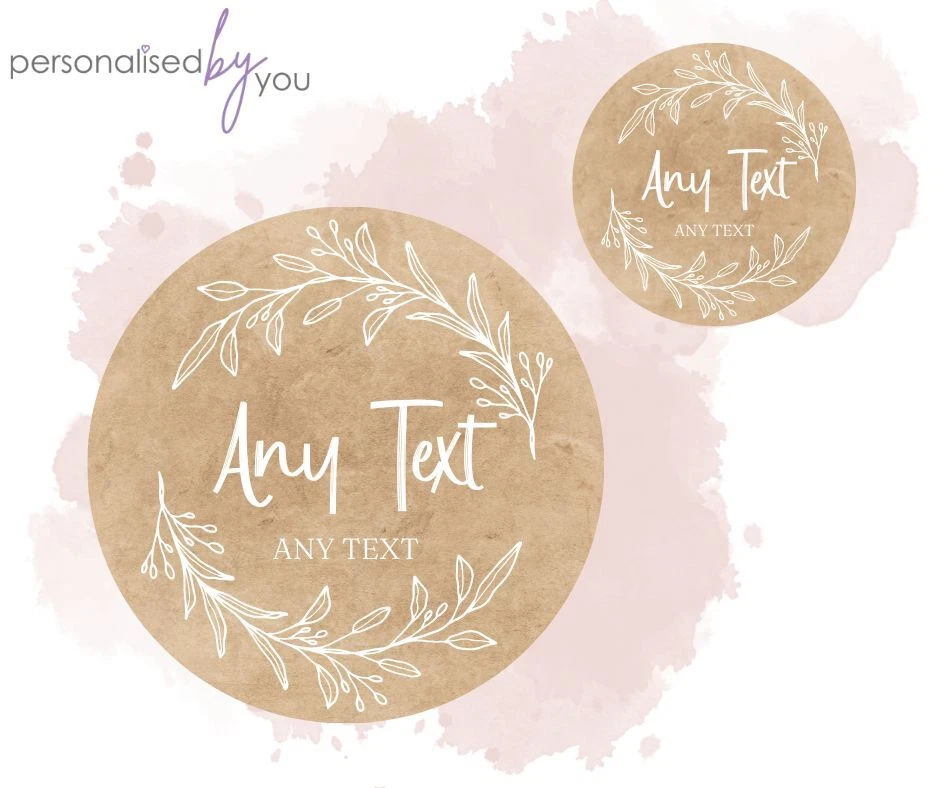 PERSONALISED BY YOU PERSONALISED CUSTOM ROUND PRINTED STICKERS LOGO LABELS BUSINESS WEDDING BIRTHDAY