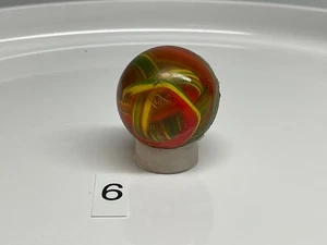 Vintage super palla rimbalzante gomma trasparente vortice 1” anni '60 pulita mai usata AG Japan 6 - Foto 1 di 2