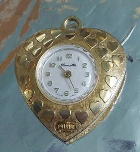 Ladies Swiss Working Heart Pendant Mechanical Watch. - Picture 1 of 11