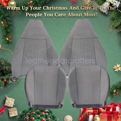 For 2003-2014 Chevy Express & GMC Savana 1500 2500 3500 Front Cloth Seat Cover Foto 1 de 4