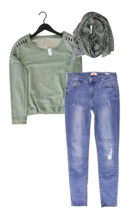 Completo moda donna taglia L con Garcia Jeans maglione taglia L e panno - Picture 1 of 8
