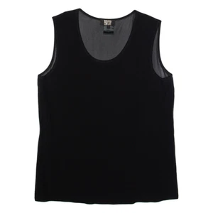 ESCADA SPORT Womens Vest Black Sleeveless Silk L - Picture 1 of 6